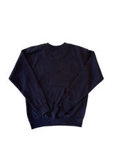 Load image into Gallery viewer, Stella&#39;s Embroidered Crewneck Sweatshirt in Navy with Red Embroidery